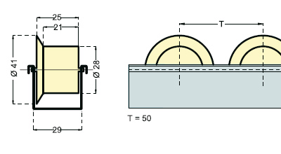 Spurkranzröllchenleiste